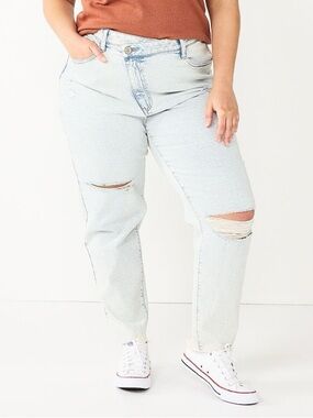 Khols So Mom Jeans High Rise Light Blue size 13/31W